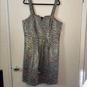 NWT STUNNING ModCloth gold brocade shimmering fit and flare dress